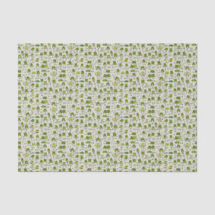 Groovy Green Frogs Hoppin Stick Frog Ribbit Tissue Paper