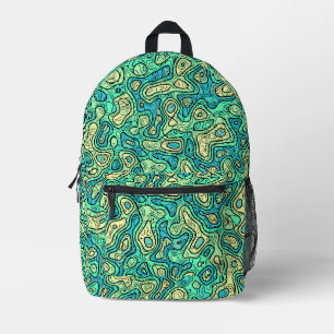 Groovy Green Printed Backpack