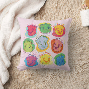 Groovy Groot Faces Throw Pillow