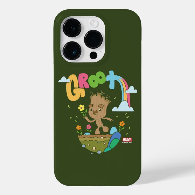Groovy Groot Flowers and Rainbow Case-Mate iPhone Case (Back)