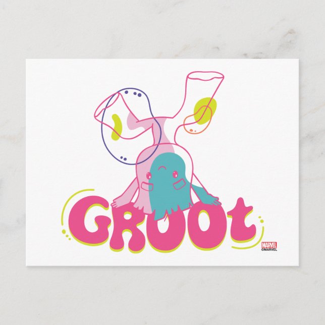 Groovy Groot Headstand Postcard (Front)