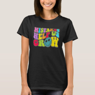 Groovy Growth Mindset Positive Retro Teachers Back T-Shirt