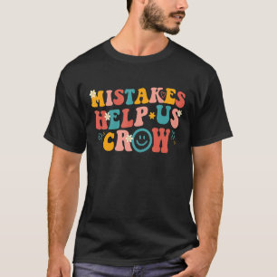 Groovy Growth Mindset Positive Retro Teachers Back T-Shirt
