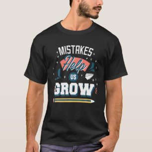 Groovy Growth Mindset Positive Retro Teachers Back T-Shirt