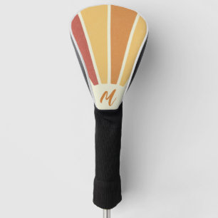 Groovy grunge retro style sunshine design golf head cover
