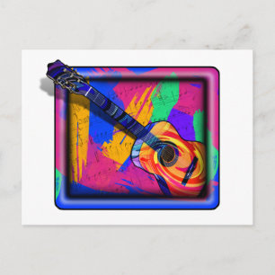 GROOVY GUITAR POSTCARD