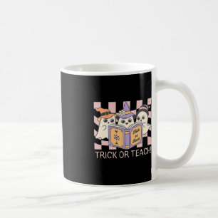 Groovy Halloween Trick or Teach Retro Ghost Teache Coffee Mug