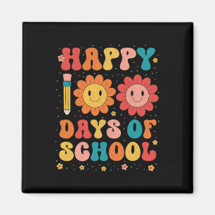 Groovy Happy 100 Days Of School Teacher 100th Day  Magnet