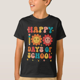 Groovy Happy 100 Days Of School Teacher 100th Day T-Shirt
