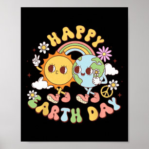 Groovy Happy Earth Day Teacher Kids Poster
