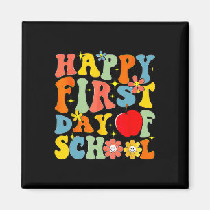 Groovy Happy First Day Of School Byck To School Te Magnet