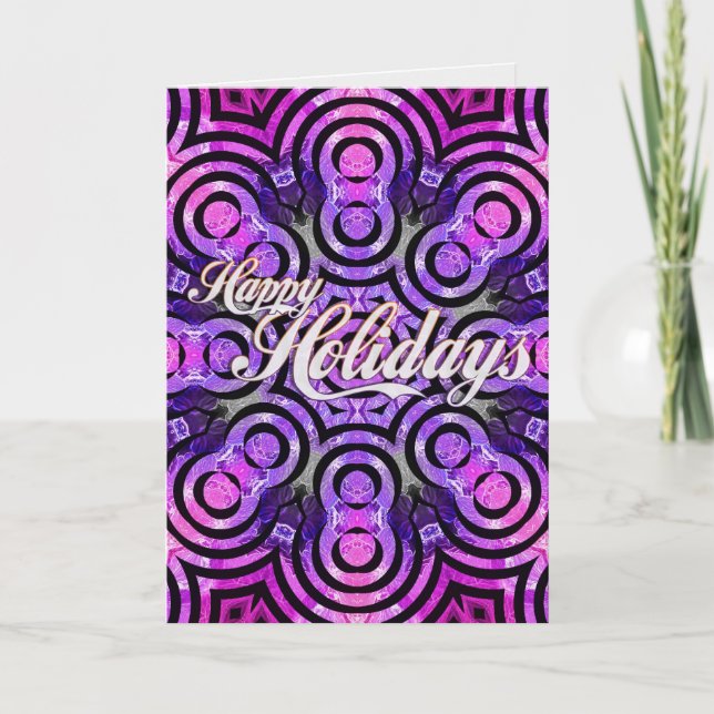 Groovy Happy Holidays Card (Front)