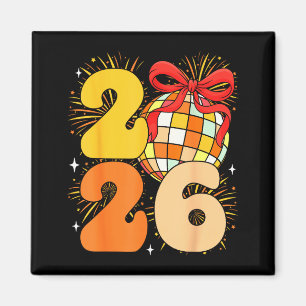 Groovy Happy New Year 2026 New Years Eve Party Men Magnet
