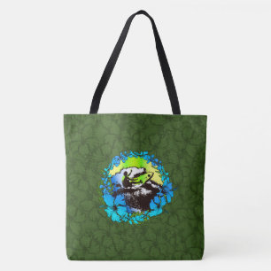 Groovy Hawaiian Surfer 1960s Retro Beach Bag
