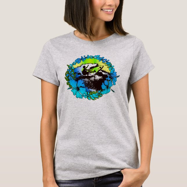 Groovy Hawaiian Surfer 1960's Retro Graphic Tee (Front)