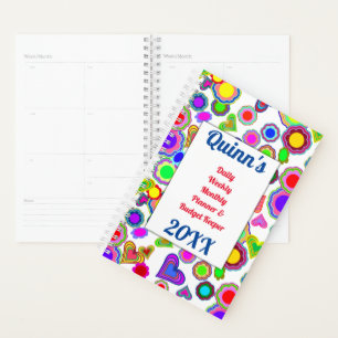 Groovy Hearts and Flowers Planner