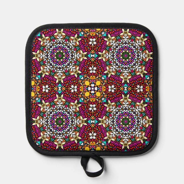 Groovy Heavenly Flower Power  Pot Holder (Front)