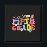 Groovy Hello Fifth Grade 5th Grade Back To School  Magnet<br><div class="desc">Groovy Hello Fifth Grade 5th Grade Back To School</div>