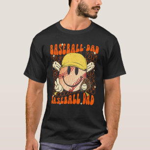 Groovy Hippie Baseball Dad Father's Day Softball G T-Shirt