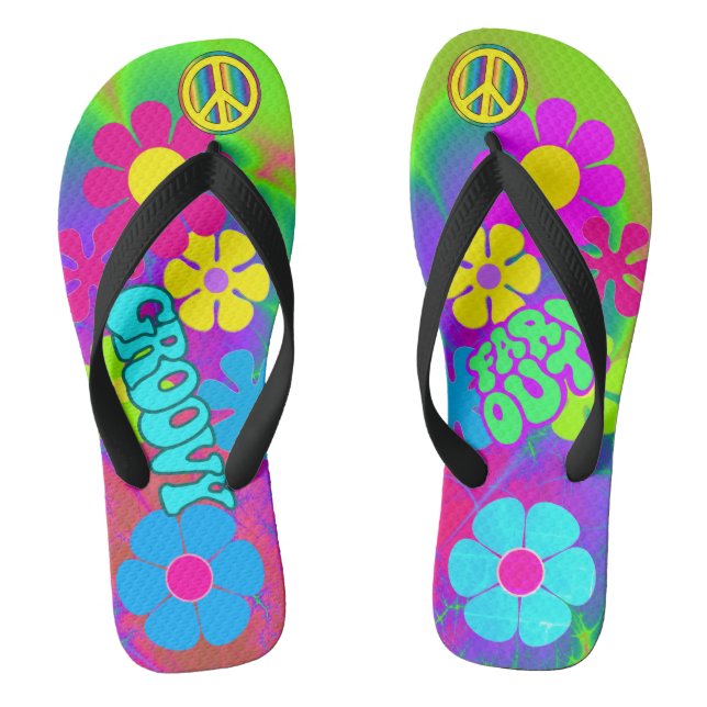 Groovy Hippie  Flip Flops (Footbed)