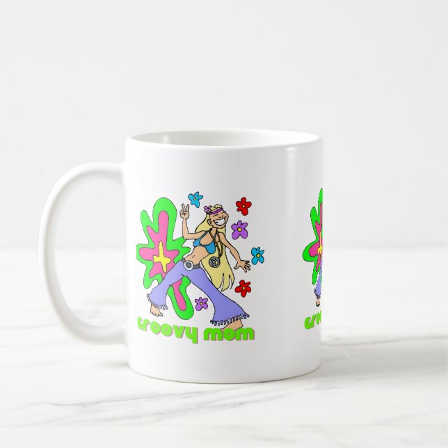 Groovy Hippie Mom Coffee Mug (Left)