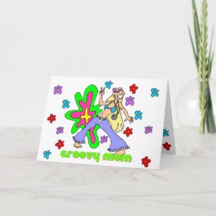 Groovy Hippie Mom Mothers Day Card