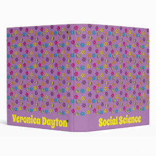 Groovy Hippie Peace and Flower Shower Binder