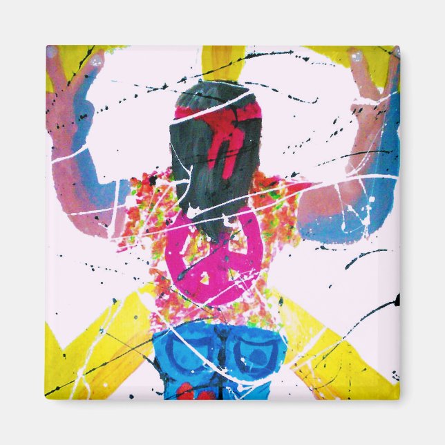 Groovy Hippie Peace Sign Magnet (Front)