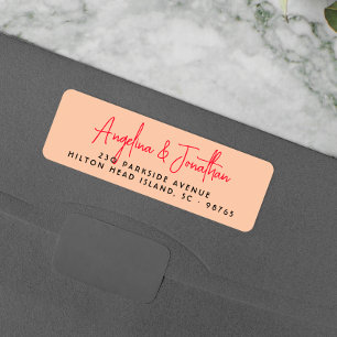 Groovy Hippie Retro Calligraphy Return Address