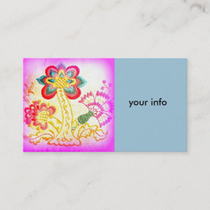 groovy hippie-style palm tree business cards
