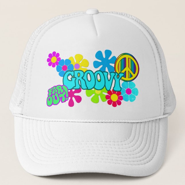 Groovy Hippie  Trucker Hat (Front)