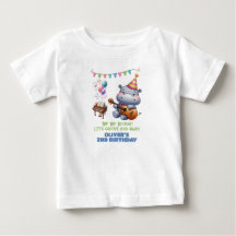 "Groovy Hippo Birthday Bash Bonanza!" Invitation