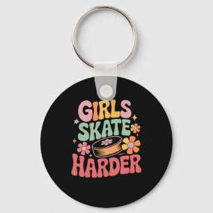 Groovy Hockey Love Ice Hockey Lover (5)  Keychain