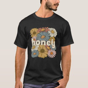 Groovy Honey Grandmother Flowers Honey Grandma T-Shirt