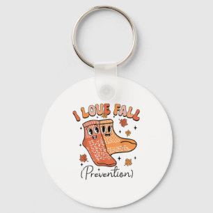 Groovy I Fall Prevention Fall Pt Physical Therapy  Keychain
