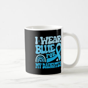 Groovy I Wear Blue For Autism Awareness Family Mat Coffee Mug