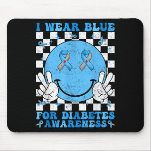 Groovy I Wear Blue For Diabetes Awareness Day T1d Mouse Pad