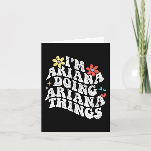 Groovy Im Ariana Doing Ariana Things Funny Mothers Card (Front)
