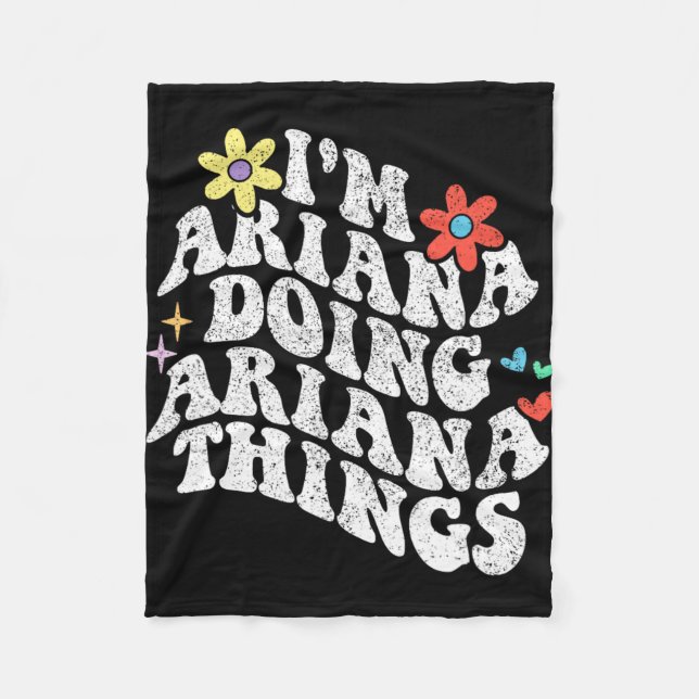 Groovy Im Ariana Doing Ariana Things Funny Mothers Fleece Blanket (Front)