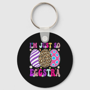 Groovy I'm Just So Eggstra Funny Egg Easter Bysket Keychain