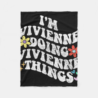 Groovy Im Vivienne Doing Vivienne Things Funny  Fleece Blanket