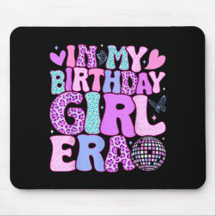 Groovy In Birthday Girl Era Retro Women Teens Kids Mouse Pad