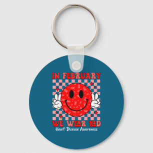 Groovy In February We Wear Red For Heart Disease A Keychain