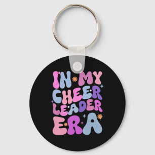 Groovy In My Cheer Leader Era Cheerleader Cheerlea Keychain