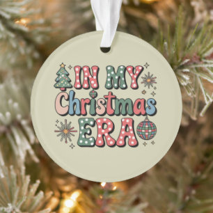 Groovy In My Christmas Era Funny Teacher Ornament