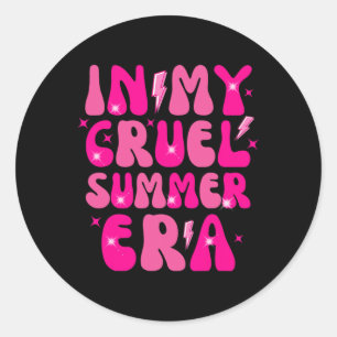 Groovy In My Cruel Summer Era Family Beach Vacatio Classic Round Sticker