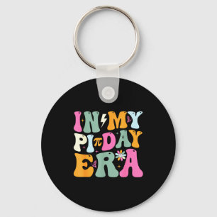 Groovy in my day era retro math teacher kids day keychain