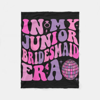 Groovy In My Junior Bridesmaid Era Wedding Bride E Fleece Blanket