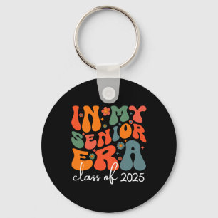 Groovy In My Senior Era Cl Of 2025 Cute Graduation Keychain