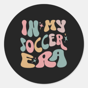 Groovy In My Soccer Era Kids  Classic Round Sticker
